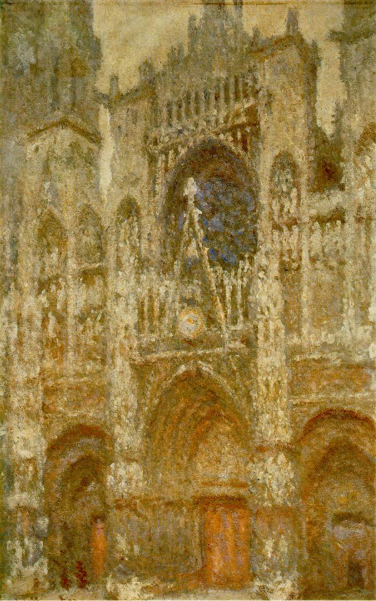 Rouen Cathedral,The Gate, Grey Weather - Claude Monet - WikiArt.org ...