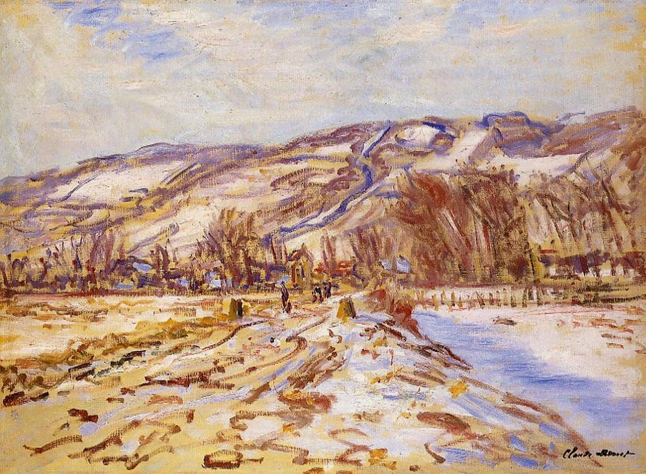 Winter at Giverny - Claude Monet - WikiArt.org - encyclopedia of visual