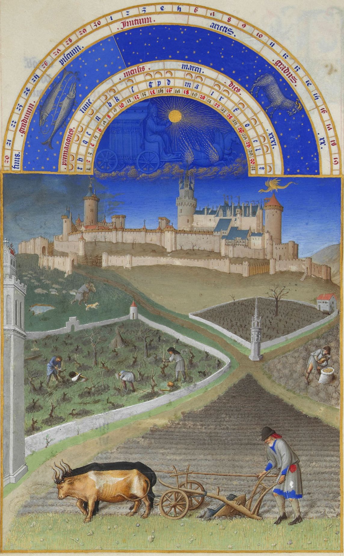 march-peasants-at-work-on-a-feudal-estate-limbourg-brothers