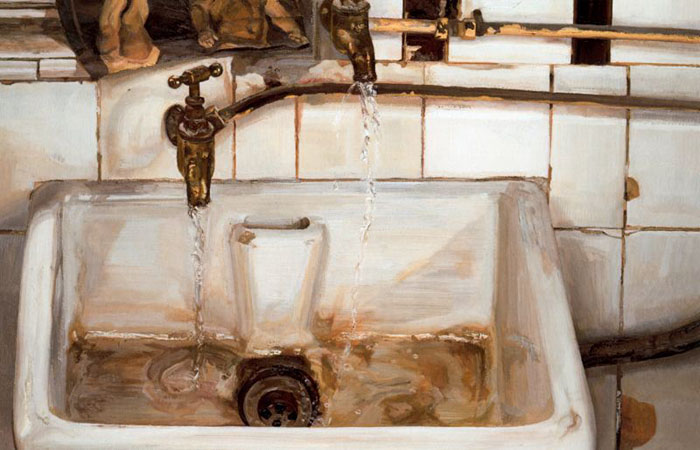 Two Japanese Wrestlers By A Sink 1983 Lucian Freud WikiArt Org