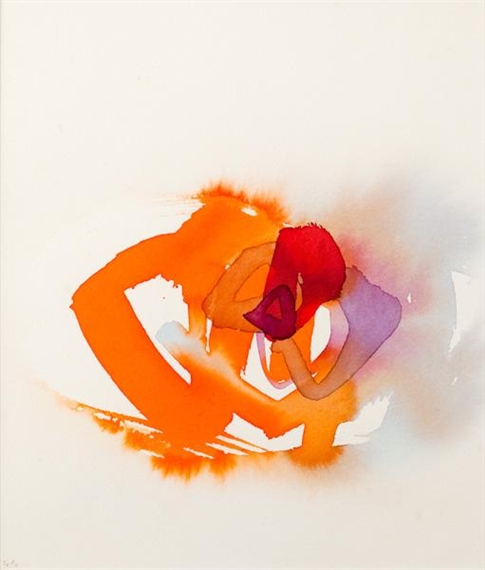Luis Feito. Untitled (Orange, Red and Purple).