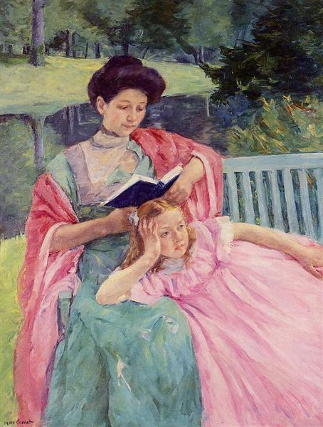 Auguste Reading to Her Daughter - Cassatt Mary