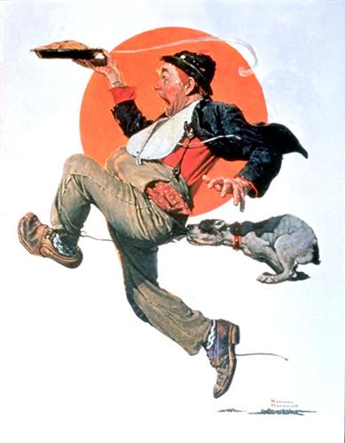 Running with Pie - Norman Rockwell