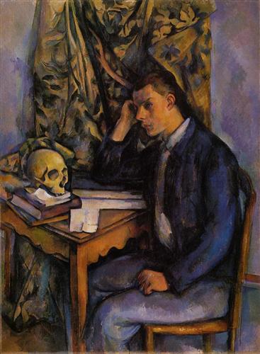 Young Man and Skull  - Paul Cezanne