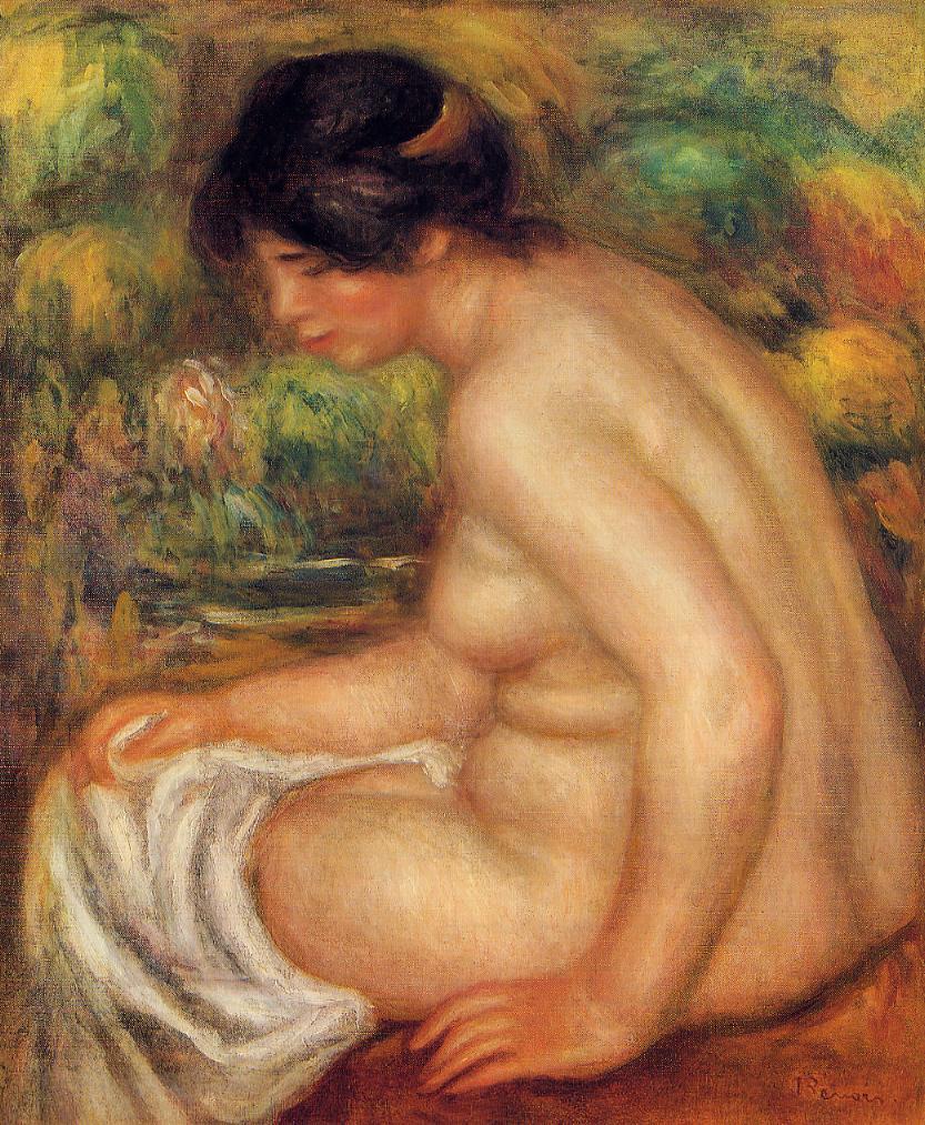 Seated Nude In Profile Gabrielle Pierre Auguste Renoir Wikiart