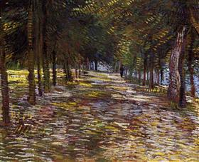 Avenida en el Parque de Voyer Argenson en Asnieres, Vincent van Gogh