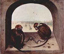 Two Monkeys - Pieter Brueghel el Viejo