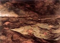 Tormenta en el mar - Pieter Brueghel el Viejo