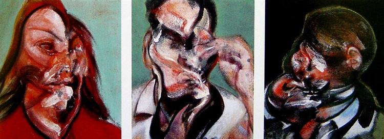 Three Studies for Portraits: Isabel Rawsthorne, Lucian Freud and J.H., 1966 - Francis Bacon