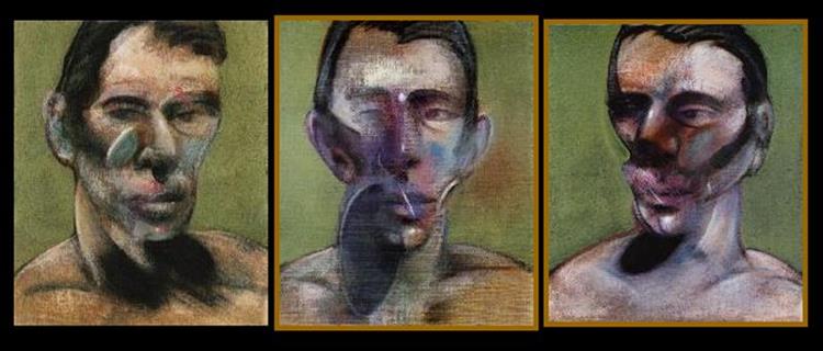 Three Studies for a Portrait of Peter Beard, 1980 - Francis Bacon