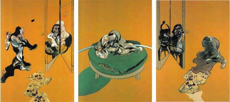 Триптих - Этюды для Человеческого тела, правая панель, 1970 - Френсис Бэкон