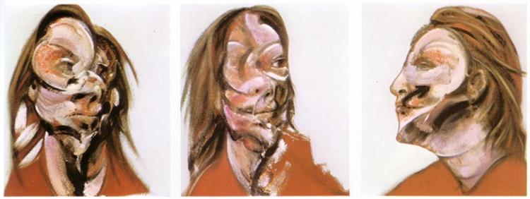 Three Studies of Isabel Rawsthorne (on a light background), 1965 - Francis Bacon