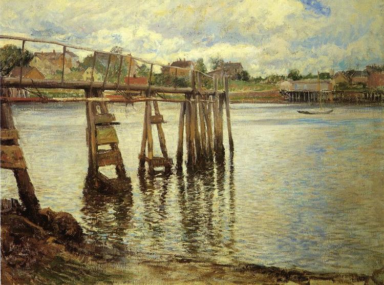Jetty at Low Tide (The Water Pier), c.1901 - Джозеф Родефер Де Камп