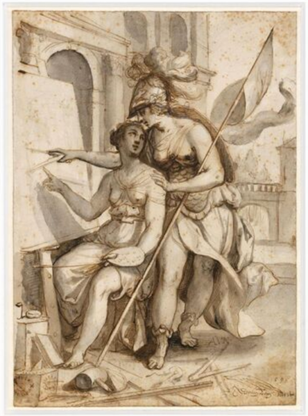 Minerva Teaches Pictura, 1598 - Адам ван Ноорт