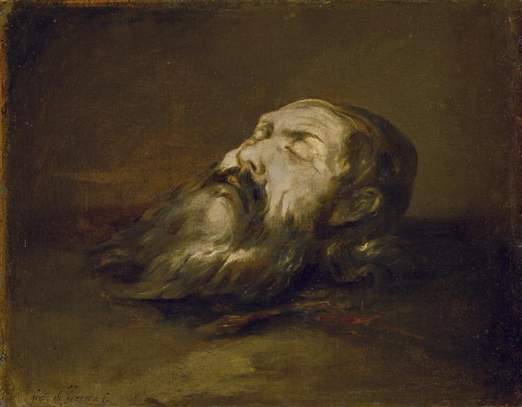Head of saint slit throat - Francisco de Herrera le Vieux