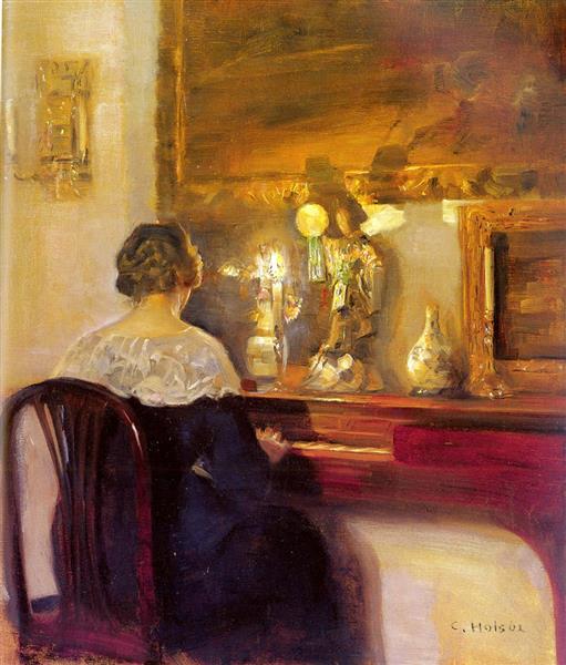 A Lady Playing the Spinet - Карл Холсё