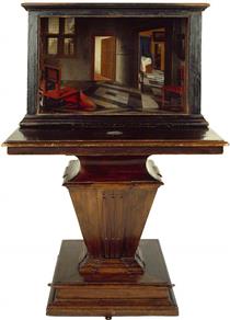A Peepshow with Views of the Interior of a Dutch House - Samuel van Hoogstraten