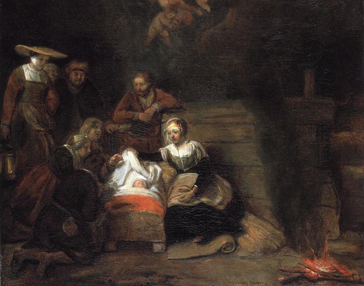 Adoration by the Shepherds, 1647 - Самюел ван Хогстратен
