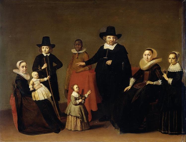 Family Group with Black Servant, 1634 - Дейстер Віллем Корнеліс
