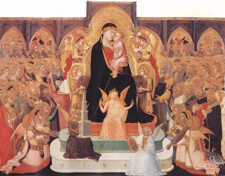 Madonna with Angels and Saints (Maestà), 1335 - Амброджо Лоренцетти
