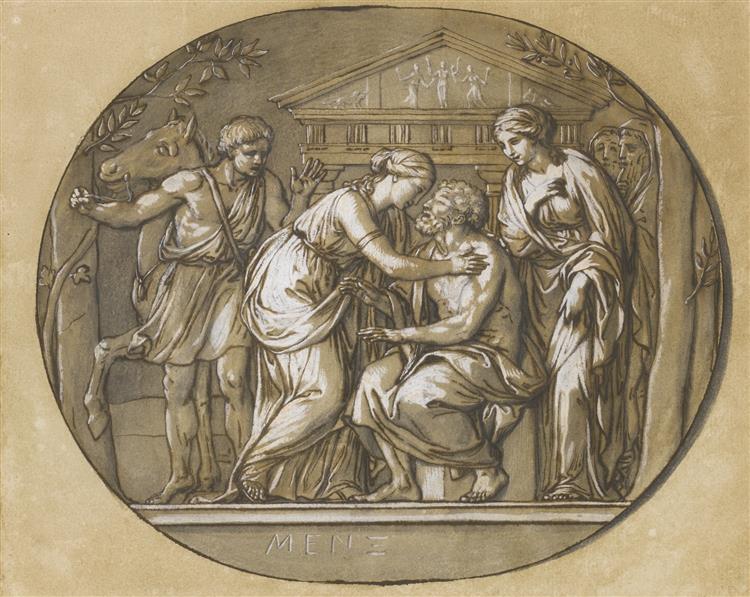 Oedipus at Colonnos Before the Temple of the Eumenides, 1763 - Антон Рафаэль Менгс