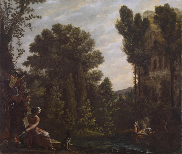 Landscape with a Scene of Witchcraft - Agostino Tassi