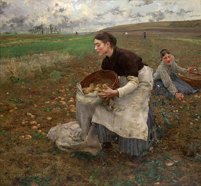 Октябрь. Сбор картофеля, 1877 - 1878 - Жюль Бастьен-Лепаж
