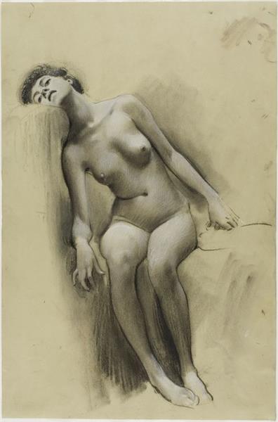 Seated Female Nude, c.1915 - Адольф Гіремі-Гіршль