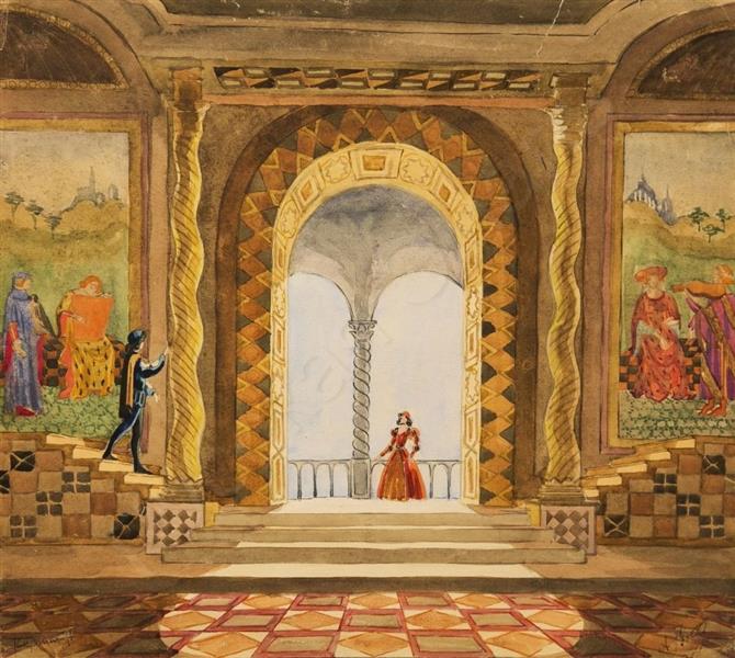 Decoration for the Ballet 'Romeo and Juliet' by S. Prokofiev - Александр Вениаминович Хвостенко-Хвостов