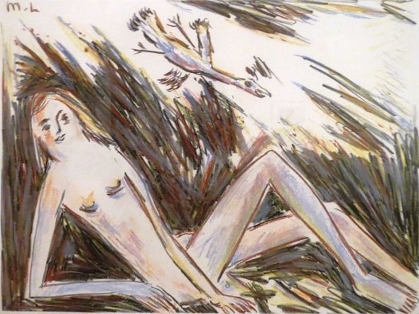 Venus with a Bird - Mikhail Larionov