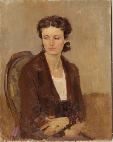 Portrait of Dina Frumina. Study, 1938 - Григорьев, Сергей Алексеевич