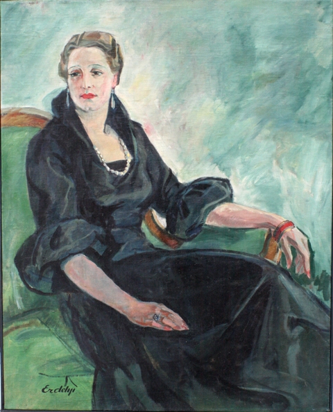 Portrait of An Uknown Woman in Black - Адальберт Михайлович Эрдели