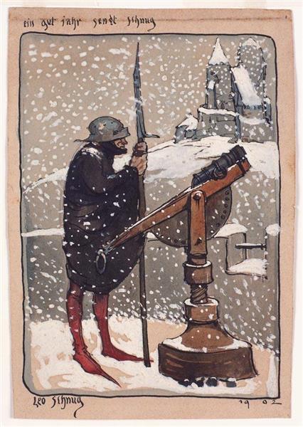 Greeting Card, 1902 - Léo Schnug