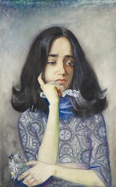 Portrait of Larysa Zhukovskaya, 1975 - Виктор Иванович Зарецкий