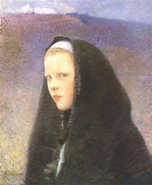 Young Brittany Girl - Charles Sprague Pearce