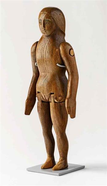 Wooden Doll, Carved by Eric Gill for His Daughter Petra, 1910 - Eric Gill