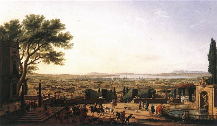 the Town and Harbour of Toulon, 1756 - Клод Жозеф Верне