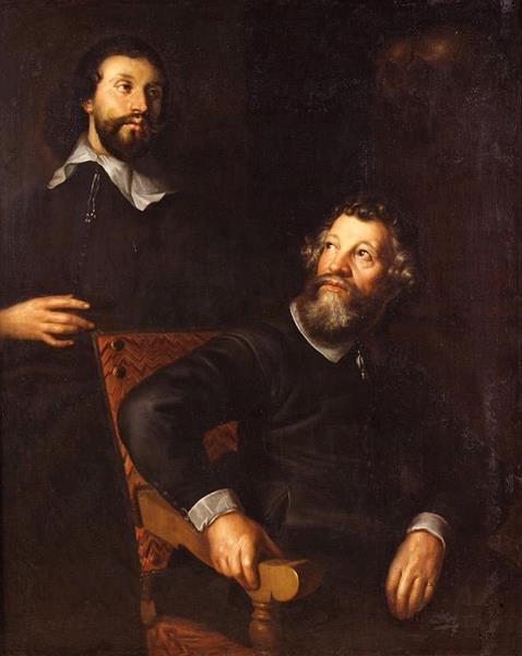 Portrait of Henry Stone with His Son - Вільям Добсон