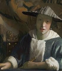 Girl with a Flute - Johannes Vermeer