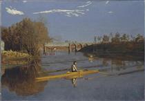Max Schmitt in a Single Scull (The Champion Single Sculls) - Thomas Eakins