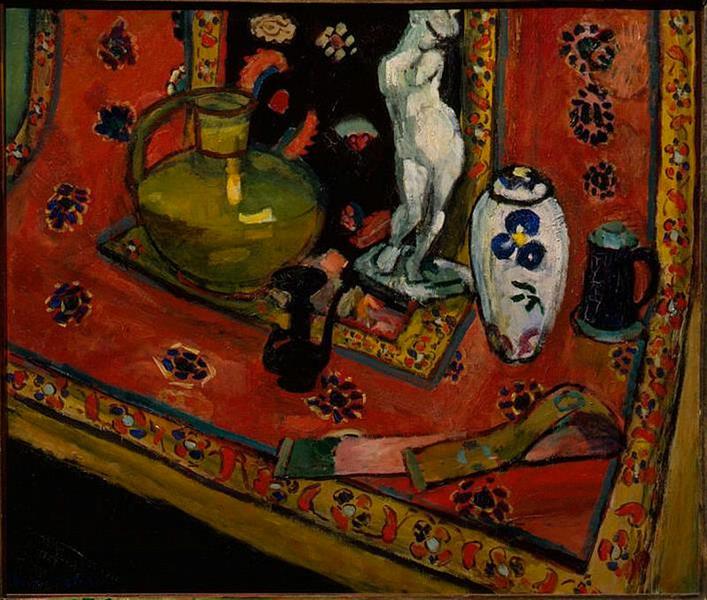 Statuette and Vases on Oriental Carpet, 1908 - Henri Matisse