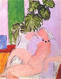 Nude in Armchair and Foliage - Henri Matisse