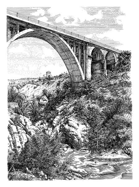 Puente sobre el río Jubera - Javier Ibarrondo Los Arcos