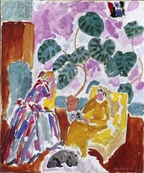Deux Femmes Dans La Verdure Avec Un Chien - Henri Matisse