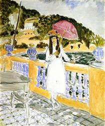 Girl with Pink Umbrella - Henri Matisse