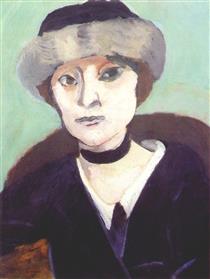 Marguerite in a Fur Hat - Henri Matisse