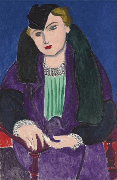 Портрет у синьому плащі, 1935 - Анрі Матісс