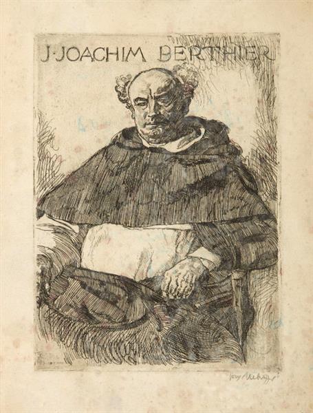 Portrait of Father J. Joachim Berthier, 1918 - Юзеф Мехоффер