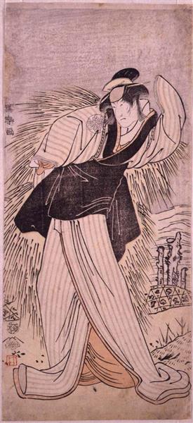 Actor Nakayama Tomisaburō I as Ohisa, Wife of Sazanami Tatsugorō, Actually Teriha, the Younger Sister of Abe Sadatō (hosoban), 1794 - Tōshūsai Sharaku