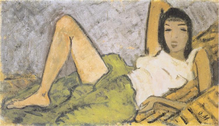Liegendes Mädchen, 1914 - Otto Mueller